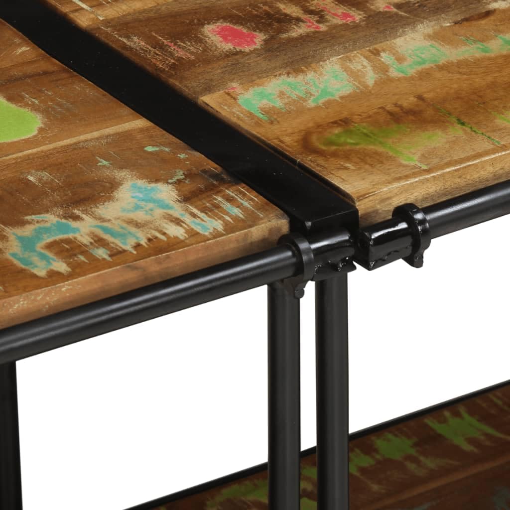 Mobile per TV, 160 x 42 x 40 cm, in legno massiccio anticato e metallo
