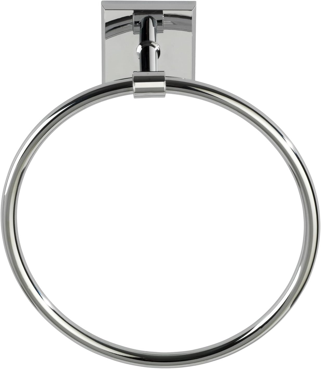 WENKO Power-Loc® toallero aro de acero inoxidable Laceno - Toallero, fijar sin taladrar, Plástico (ABS), 18.5 x 21 x 7.5 cm, Cromo