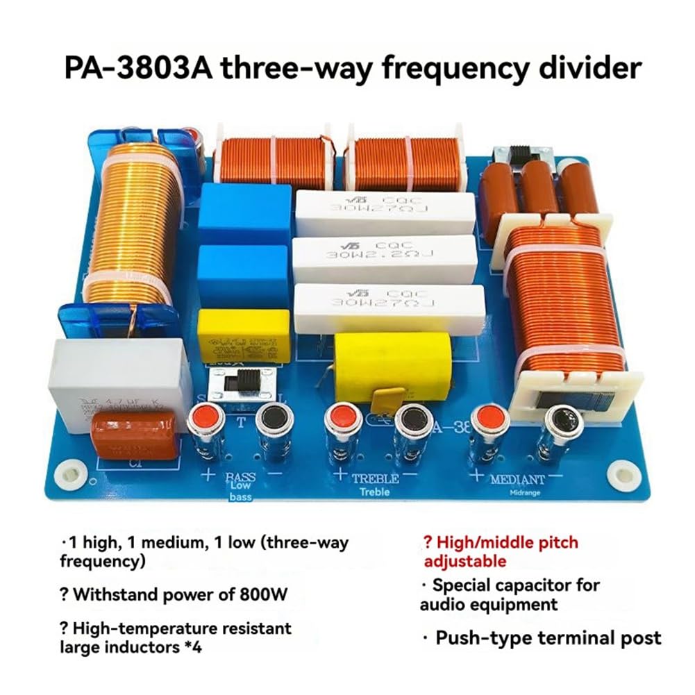 Hochleistungs 3-Wege 800W Multi-Lautsprecherverstärker Hoch Medium Niedriger 3-Wege-Frequenzwandler Einstellbarer Teiler PA-3803a