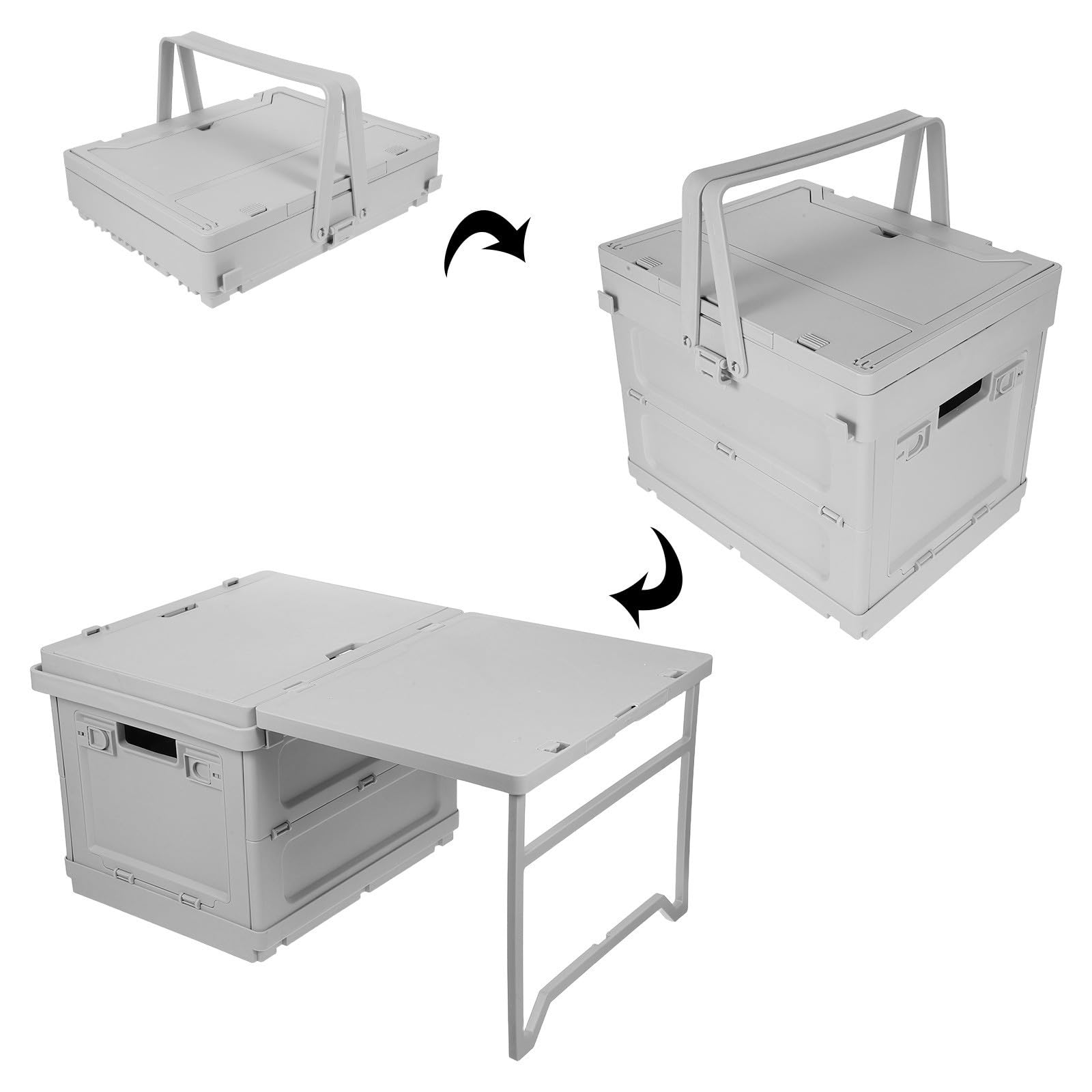 ibasenice Caja de Almacenamiento Plegable para Acampar 16, 5 L de Pp