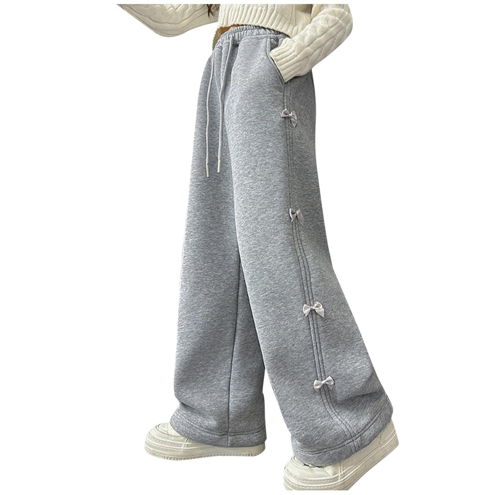 Jogginghose Mädchen Straight Sweatpants Loose Sporthose Atmungsaktiv Elastischem Bund Baggy Hose Lässige Freizeithose Einfarbig Teenager Gummibund Outdoorhose Sommer Kinder 5-16 Jahre