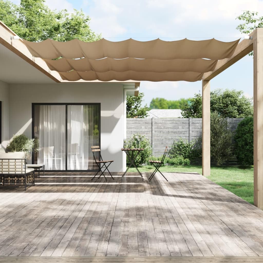 Cielęcina ning 140 x 360 cm taupe wół tkanina - najwyższej jakości zewnętrzna e solut do ogrodu i patio balkonu ochrona przed słońcem i slish parasole zewnętrzne
