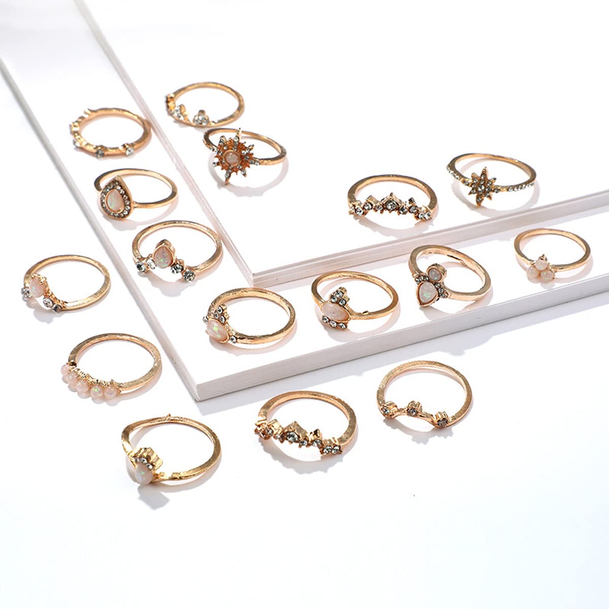 Contemporary Stackable Rings Set - Style 9
