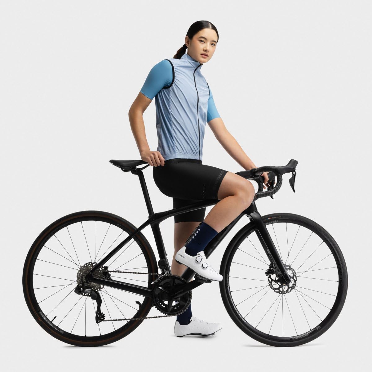 SIROKO - Chaleco Cortavientos de Ciclismo para Mujer V1-W Klausen - M - Azul