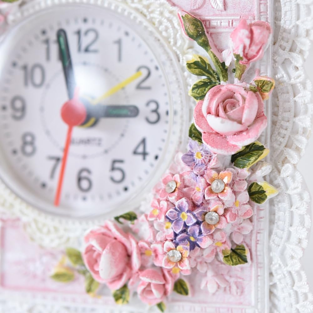 掛時計 薔薇 ローズ プリンセス ホワイト 掛時計 薔薇 ローズ プリンセス ホワイト