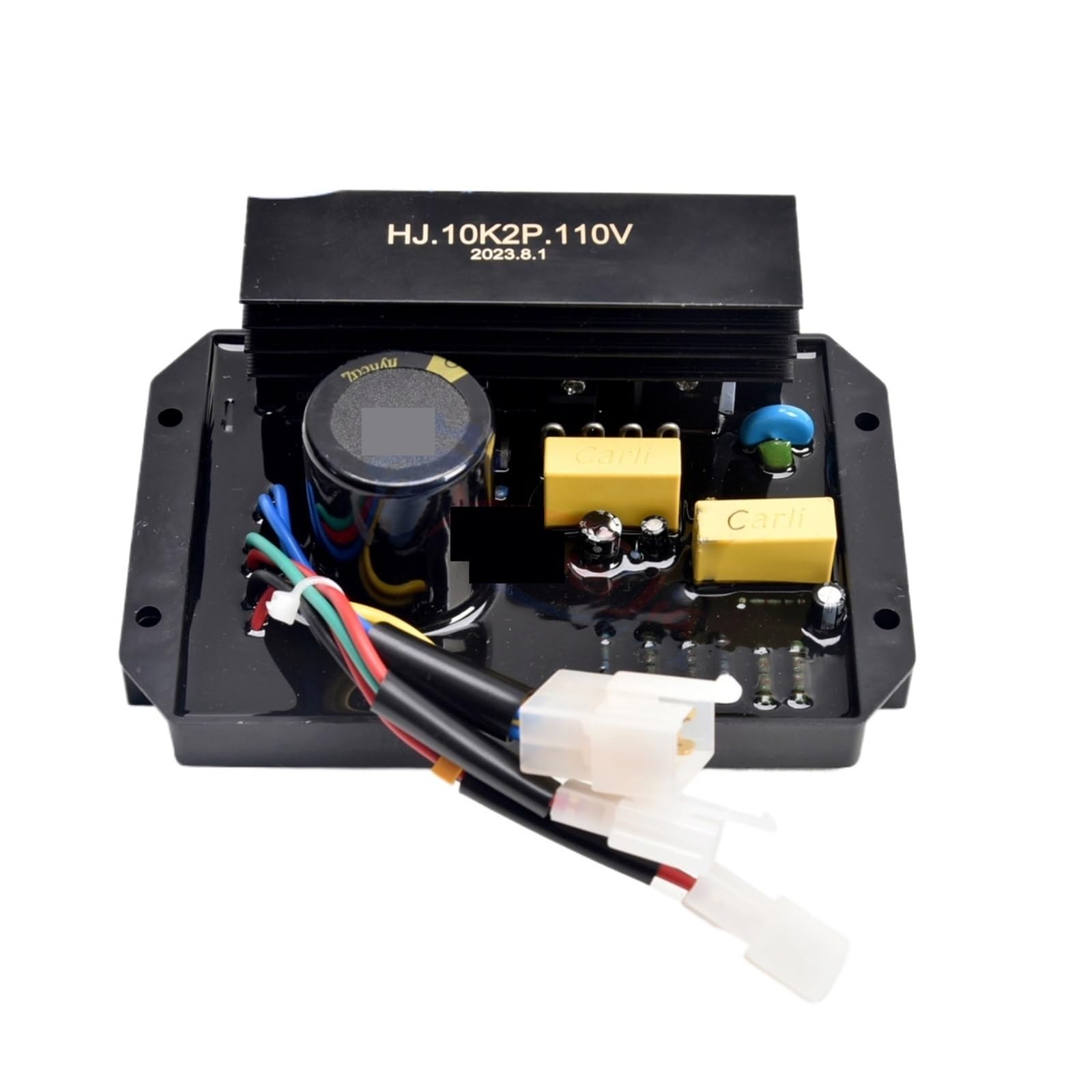 0P7BR328B 1pcs HJ.10K3P380 .10K2P.110V ..220V Automatic Voltage Regulator AVR for Diesel Generator Gasoline Control Module(HJ.10K2P.220V8Wire)