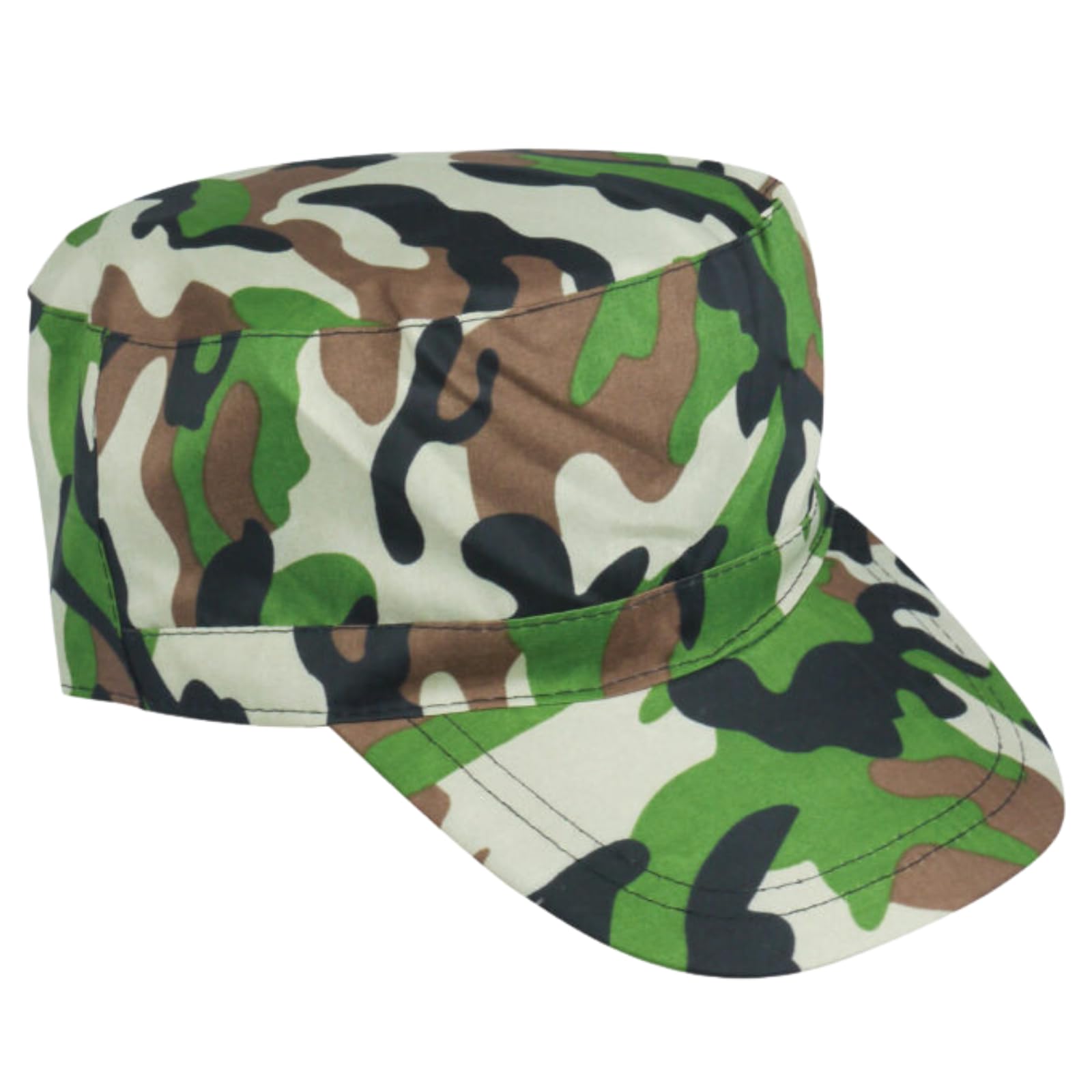 FNA FASHIONSAdult Unisex Army Camouflage Cap | Military Soldier Fancy Dress Hat | Army Costume Accessory for Adults & Kids