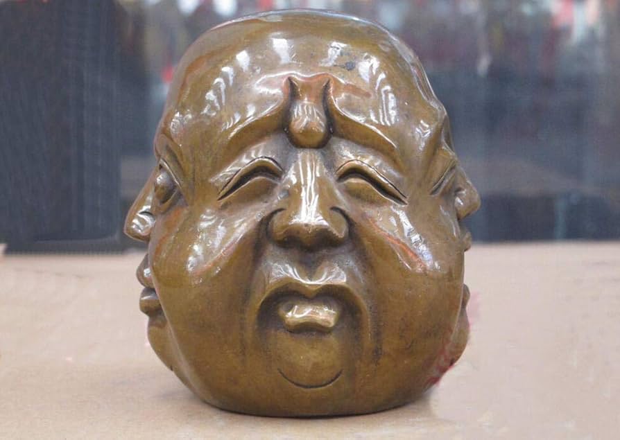 仏教美術 四面仏 人生四相喜怒哀楽 銅製品 書道具 文房具 装飾品 工芸品 置物 仏教美術 四面仏 人生四相喜怒哀楽 銅製品 書道具 文房具 装飾