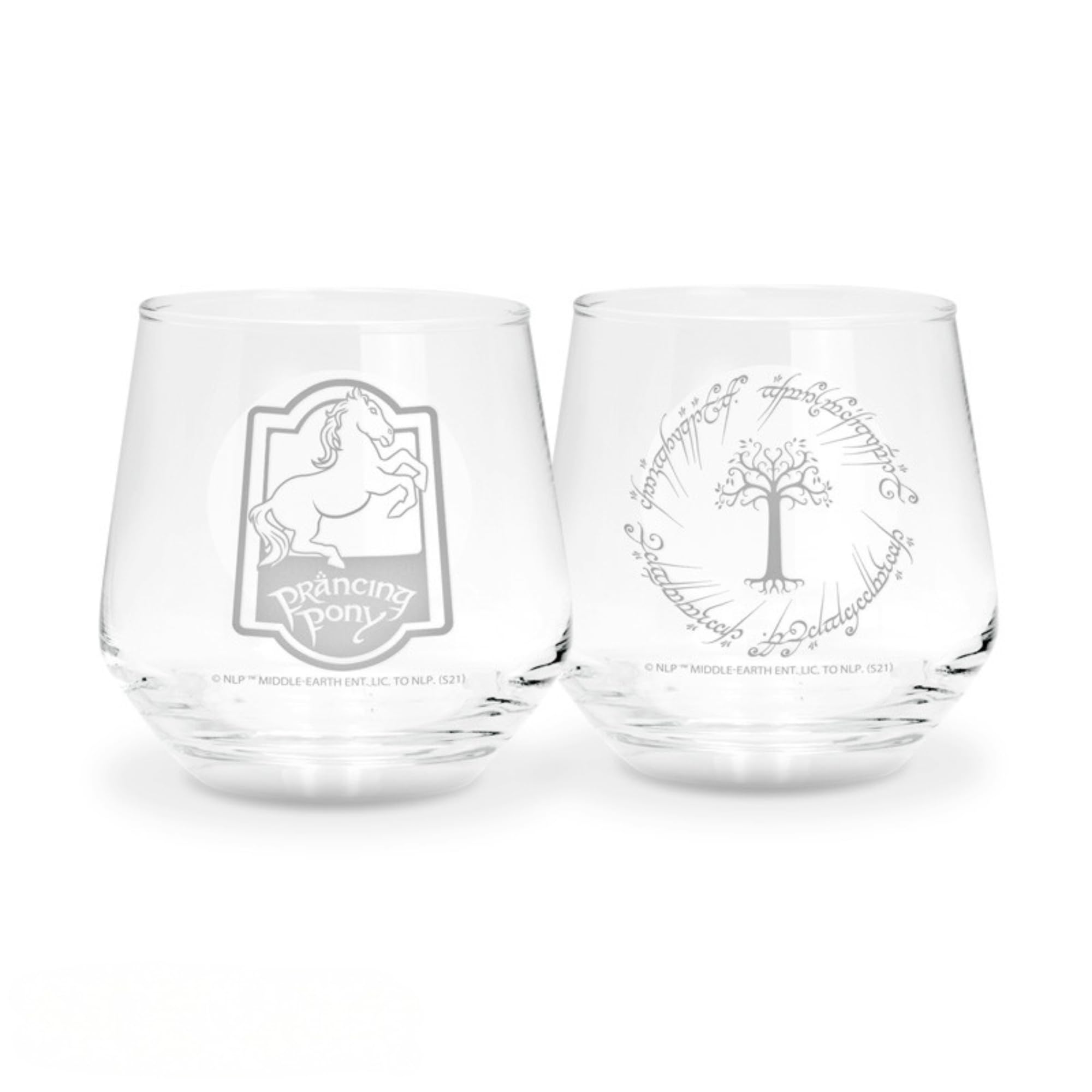 Glas Lord of the Rings - Prancing Pony & Gondor Tree Glass (2 Stck)