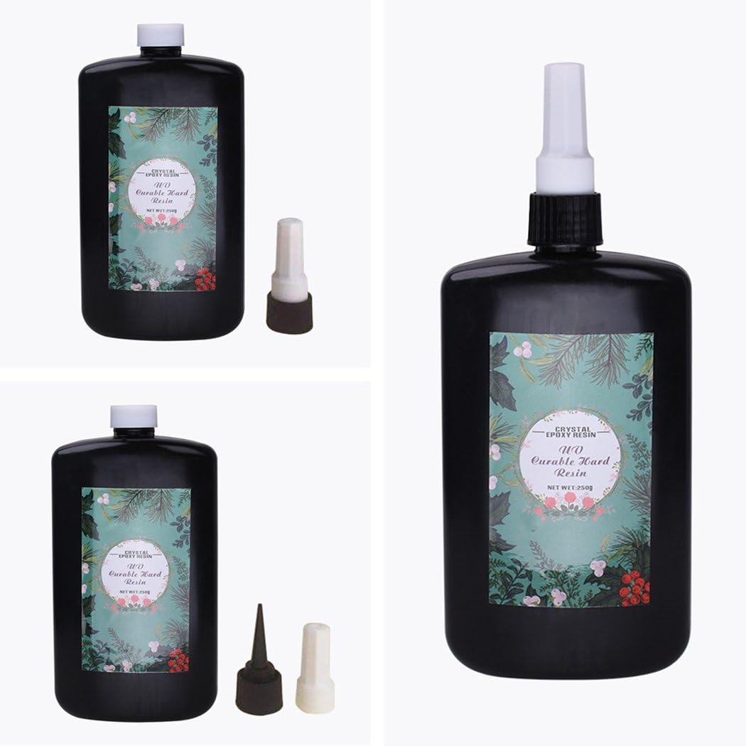 250ml UV Epoxy Resin + 13 Color Pigments + 12 Glitters & Sequins + 9 Silicone Molds + 17 Open Back Bezels + 2 Tapes + 100 Eyelets + Portable UV Lamp + Tweezers, Jewelry Making Kit Pendants Bracelets