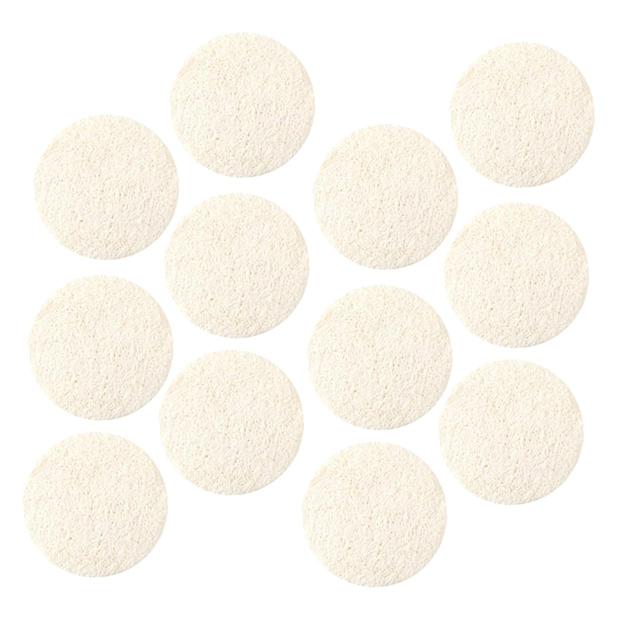 Healvian 12pcs Exfoliating Loofah Face Pads Natural Facial Cleansing Sponges for Deep Clean Reusable and Washable Makeup for Smooth Skin for Daily Skincare