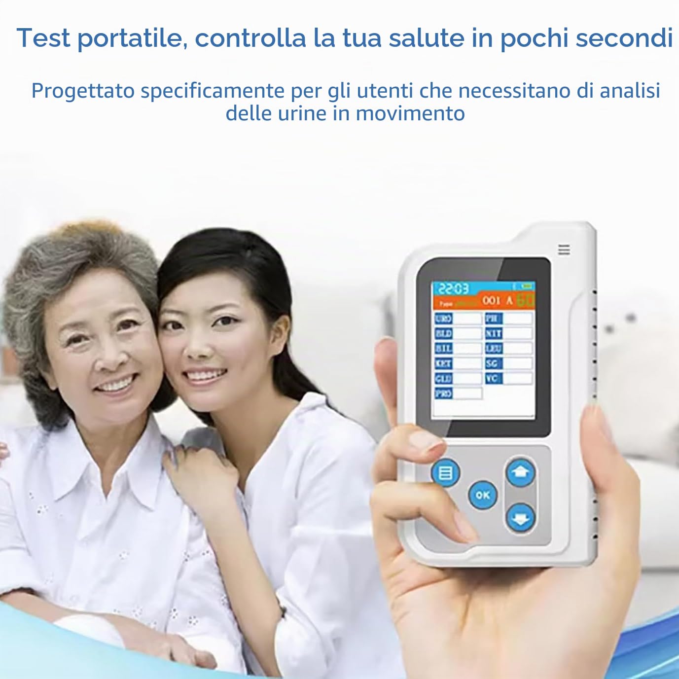 Analizzatore Digitale Delle Urine, Analizzatore Portatile Delle Urine Con 100 Strisce Reattive Per Il Test Del PH, Funzione Di Archiviazione Dei Dati, Ricaricabile Tramite USB, Strumento Per L'analisi