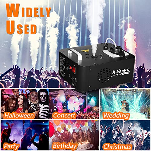 Vertical Fog Machine 1000W With 6 Led Lights And Wireless Remote Control For Stage Halloween Wedding Dj Parties #TOP3