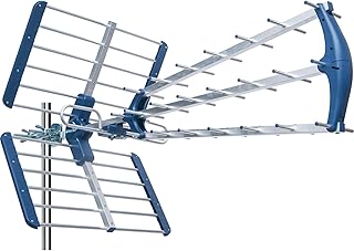 EDISION TALOS 15db Triple Antena TDT UHF 21-48 Exterior Digital Terrestre,con Filtro LTE 5G,Ideal para recepción de Televisión Digital Terrestre DVB-T/T2, 470-694Mhz,Longitud 96cm,LTE700,Azul