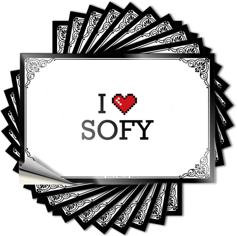 Funny Bumper Stickers I Love Sofy Stickers Blank Bumper Stickers Funny Coffee Signs(12X18CM)