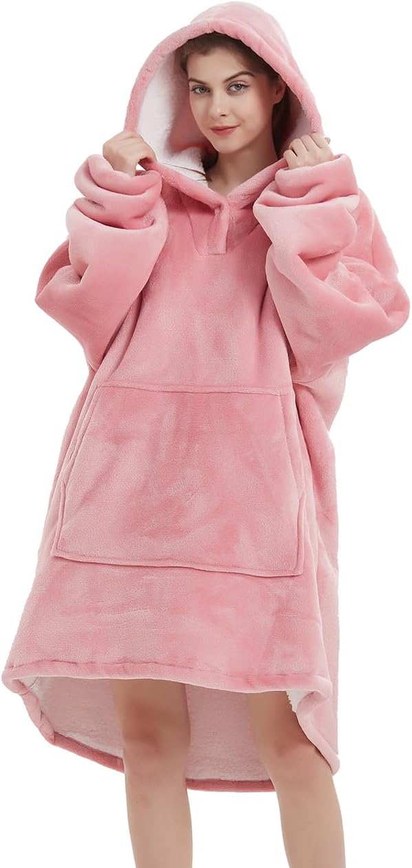 NAFLEAP Blanket Hoodie Women Wearable Blanket Adult Oversized Fleece Sherpa Christmas Sweatshirt Gift for Women - Image 2