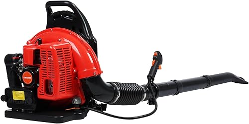 Miniatura 10 de Soplador de hojas de mochila de 80 cc, 900 CFM de 2 tiempos, mochila sopladora de hojas de gas con motor de 2 tiempos, baja vibración, sistema de