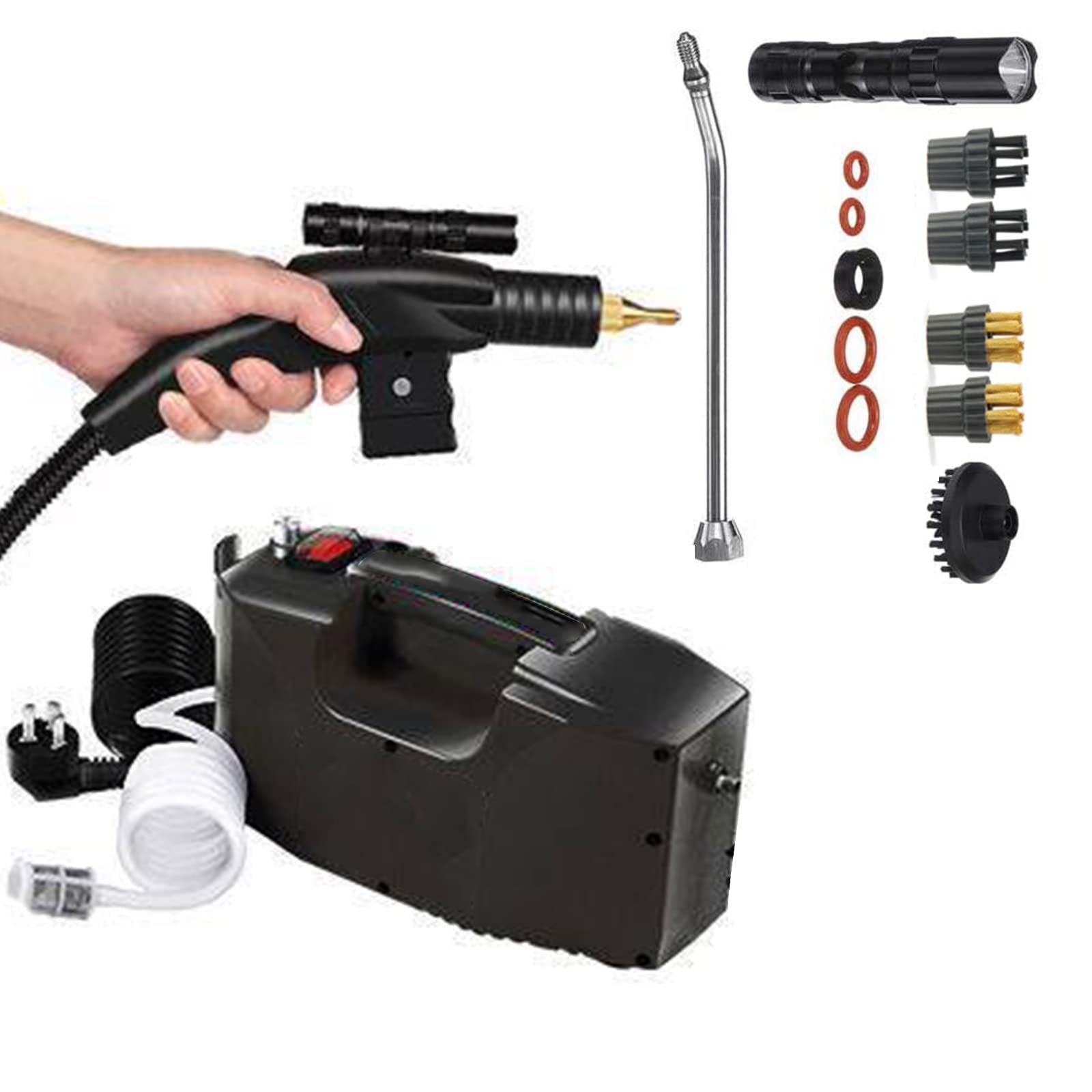 Amazon | 高圧高温スチームクリーナー、4つのノズル付き、2600-3000W