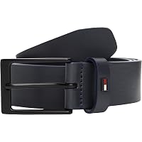 Tommy Hilfiger Cintura Uomo Layton 3,5 cm Cintura in Pelle, Blu (Space Blue)