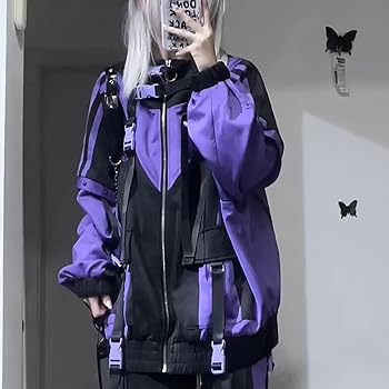 Amazon.co.jp: [Lilikakoi] 地雷系 パーカー 機能服 配色 切り替え