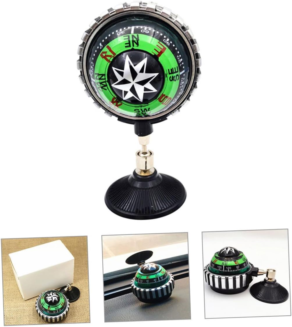 2pcs Adjustable Dash Mount Compass Ball with Strong Suction Cup for Car Boat Truck Navigation Abs Material Directional Guide for Outdoor Use