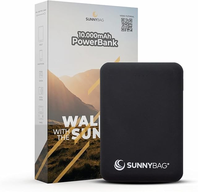 SunnyBag compact10000 Powerbank 10000 mAh Li-Ion black Statusanzeige