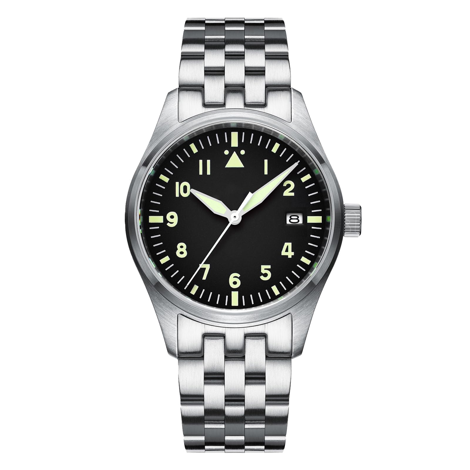 ADDIESDIVE Men's Automatic Watch Underwater 200 m Analogue Men's Watch with Leather Strap H2