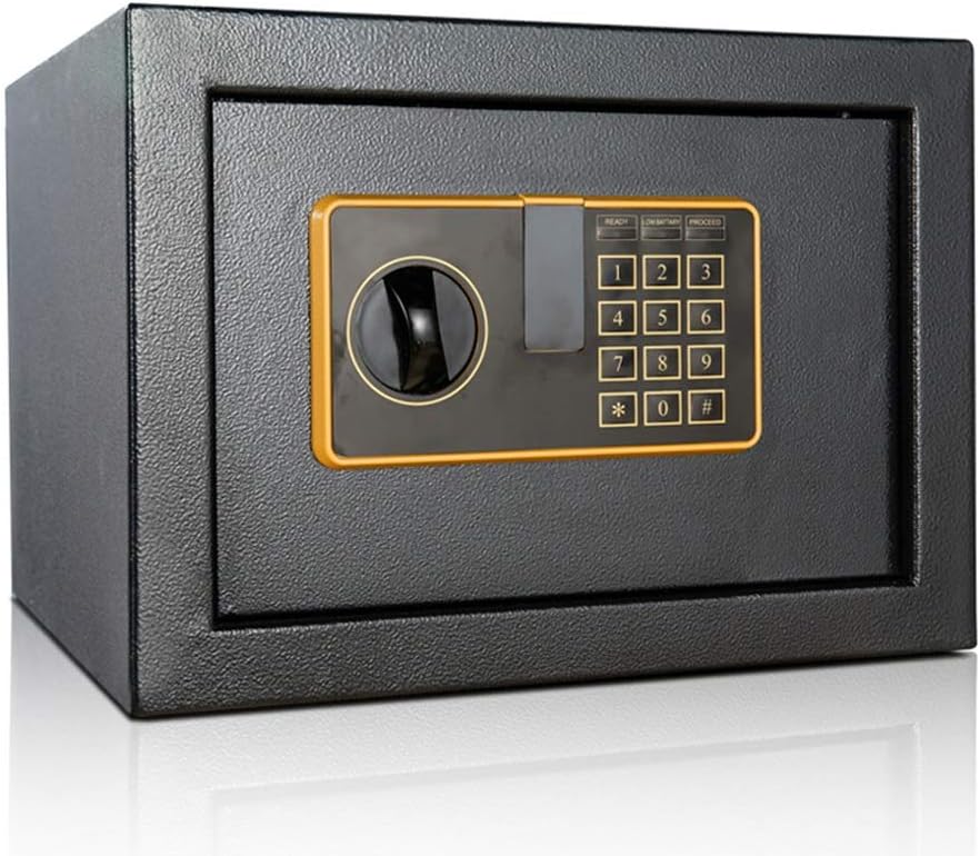 Safes All Steel Anti-Theft Safe,Black Household 25Cm into the Wall Office/Home/Hotel Electronic Password Safty Deposit Box Safe Cabinet/Black