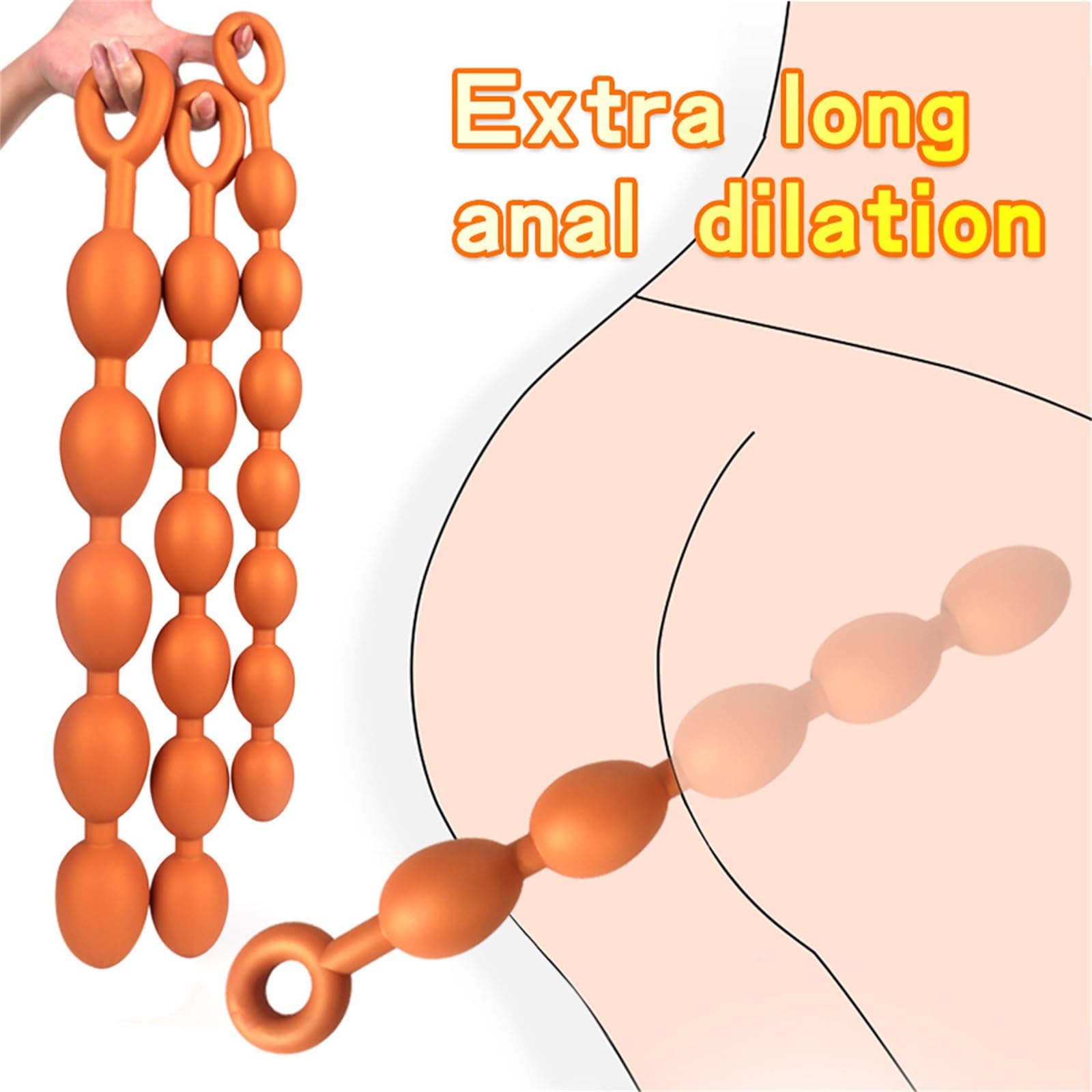Plug anal boules anales en silicone dilatateur anal design innovant massage de la prostate, stimulation du point G éléments BDSM, offre masturbation et jouets sexuels anaux pour hommes et femmes(S)