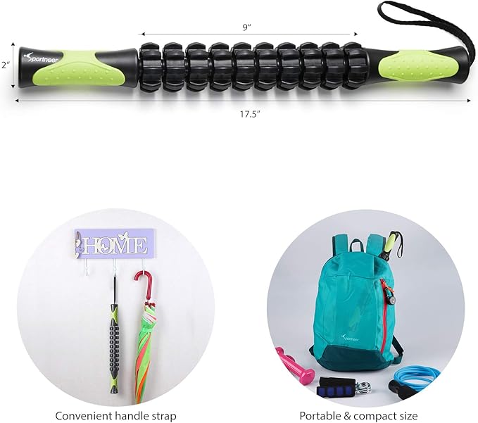 The design of the Sportneer Body Massage Stick allows for easy use and precise targeting of problem areas. By rolling the stick along the muscles, users can apply targeted pressure to release tension and improve circulation. This can help to reduce muscle soreness, promote recovery, and improve overall flexibility and mobility.