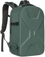 MOSISO Mochila para câmera, bolsa para câmera fotográfica de 38 a 40 cm, capa rígida à prova d'água com suporte de tripé e compartimento para laptop