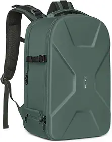 MOSISO Mochila para câmera, bolsa para câmera fotográfica de 38 a 40 cm, capa rígida à prova d'água com suporte de tripé e compartimento para laptop