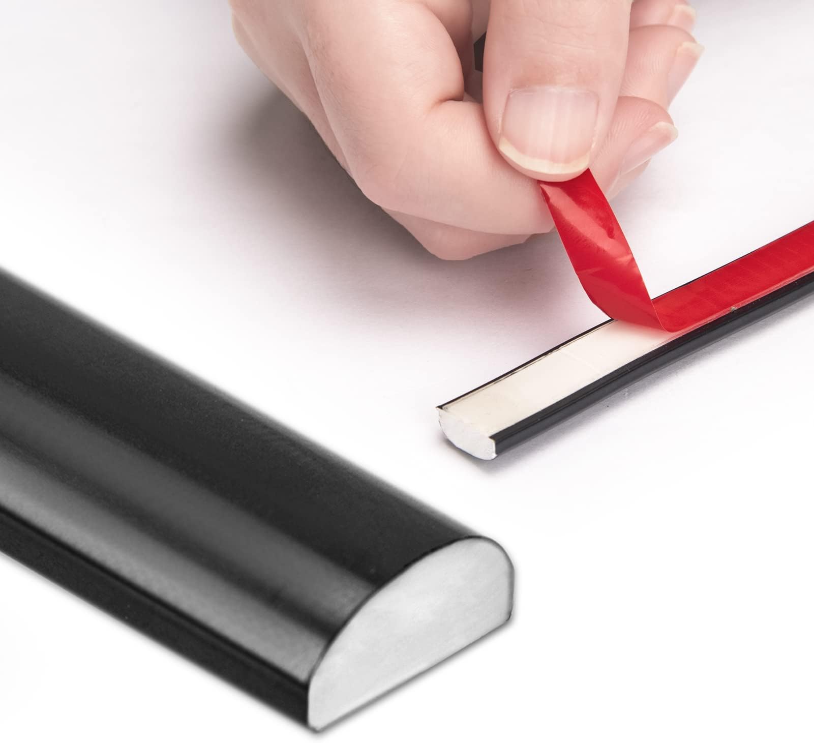 25 Ft Peel and Stick Trim for Backsplash Tile Edge, Self-Adhesive Trimming for Corner Decor(Black)