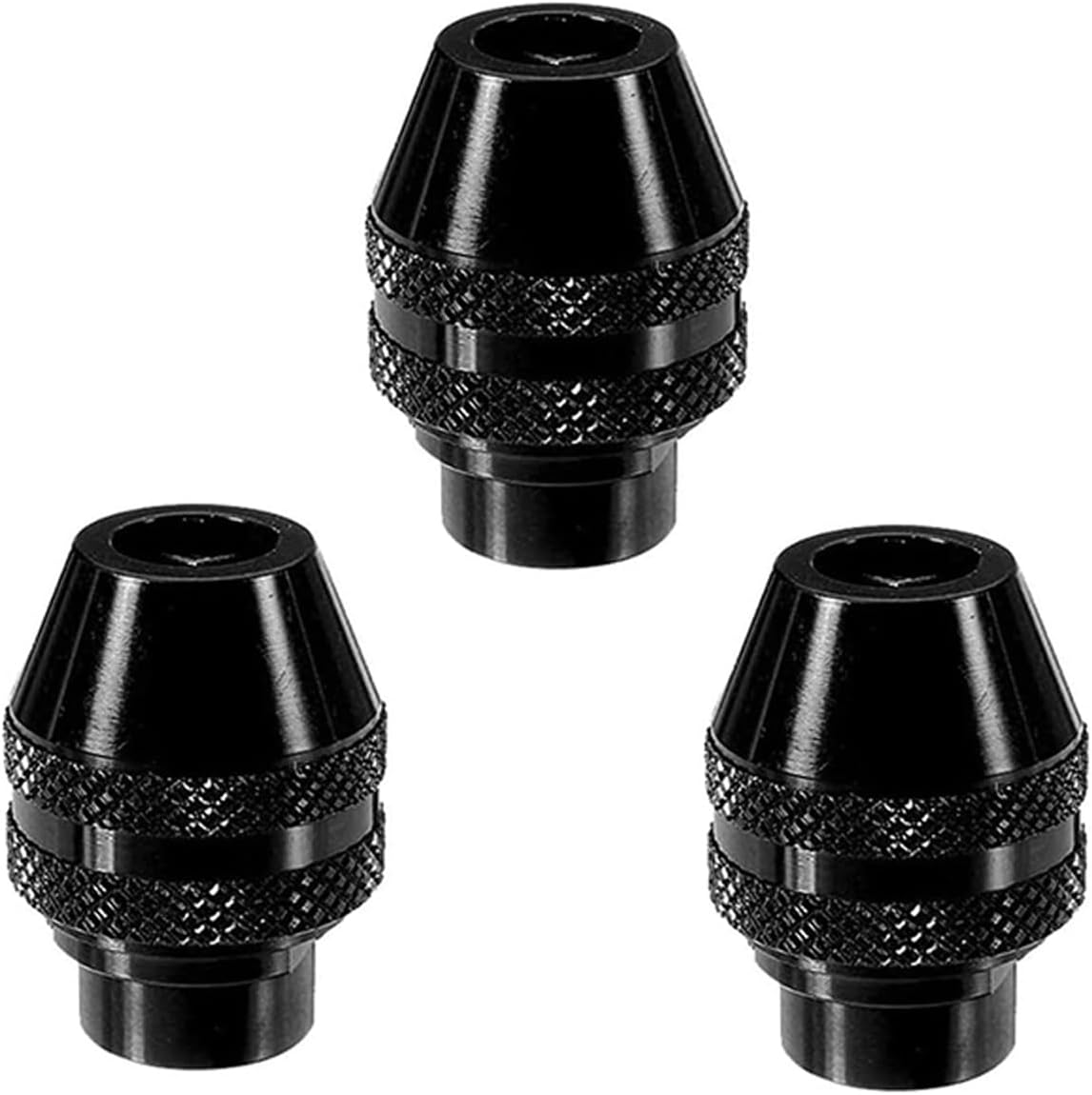 3Pcs Quick Change Keyless Chuck Universal Chuck Replacement 4486 Drill Keyless Bit Chuck Shank Rotary Tool Adapter Kit Compatible for Dremel 4486 Model 3000 4000 7700 8200 4300 8220 (3)