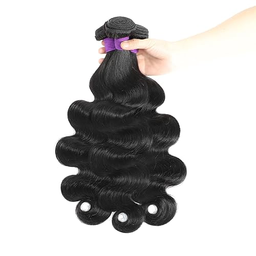 Miniatura 2 de Paquetes de cabello humano brasileño ondulado de 18, 20 y 22 pulgadas, 100% cabello virgen brasileño sin procesar, 3 paquetes de extensiones de