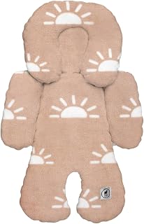 NAP Baby Infant Car Seat Insert with Head and Body Support - Soft ad Stylish Carseat Head Support for Newborn and Baby - Plush Car Seat Headrest for Stroller, Swing, Bouncer - Sunshine