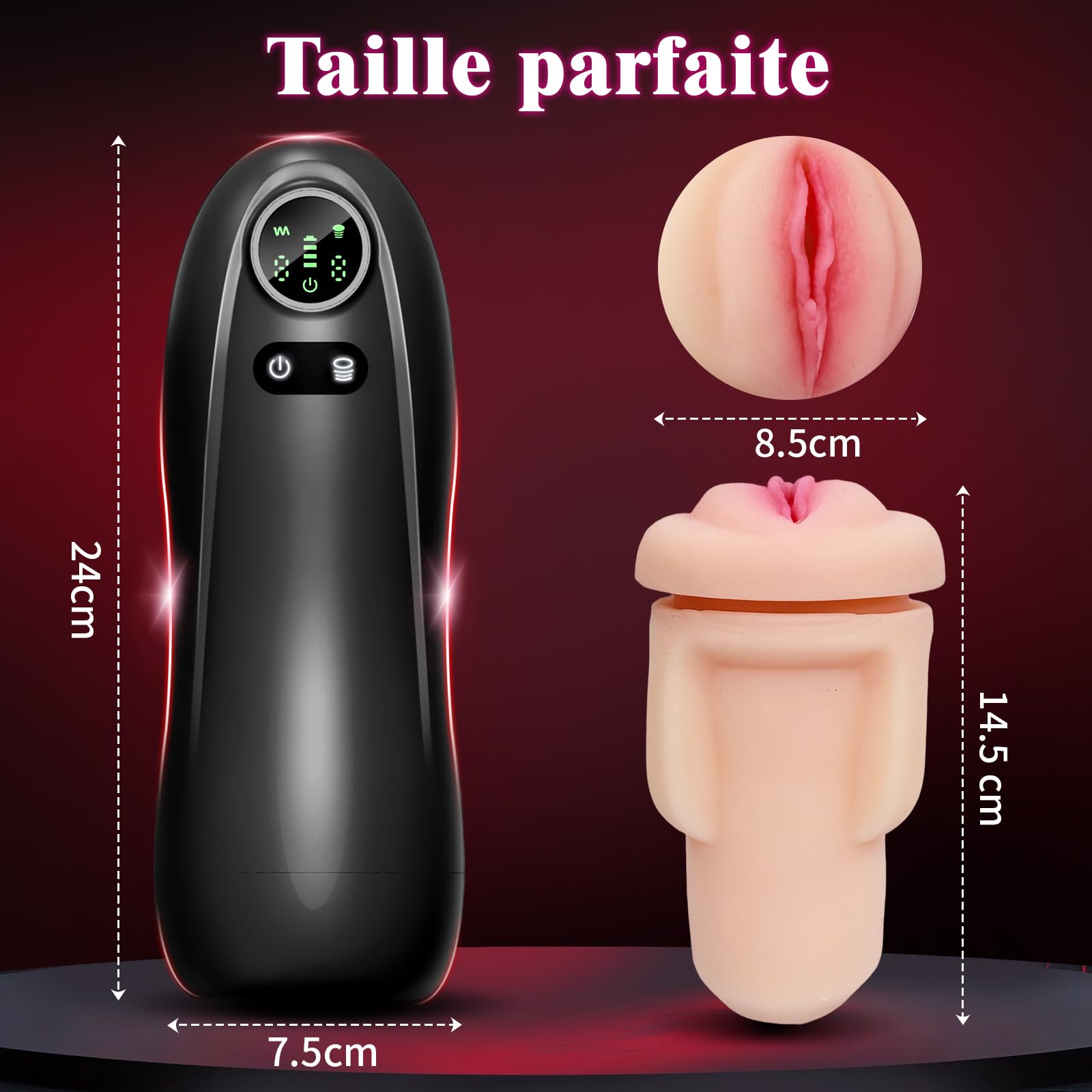 Sex Toýs Homme Masturbateurs Masculins Sextoys LED Masturbeuser Homme Mains Libres Avec 9 Vibrations & 4 Succions, Masturbateur Automatique Jouet Adulte 3D Ultra Réaliste Sextoyse Sex Toy