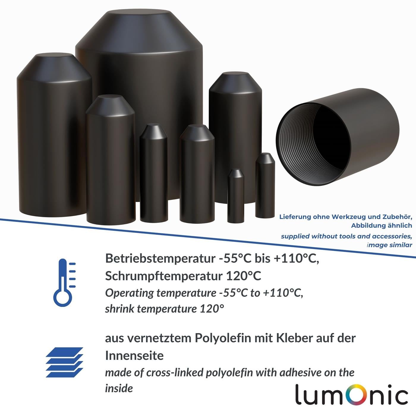 Tubo Termorestringente Nero 2:1, 16 Mm Di Diametro, 100 Metri A Rotolo, Ignifugo E Senza Alogeni, Per Isolamento Cavi