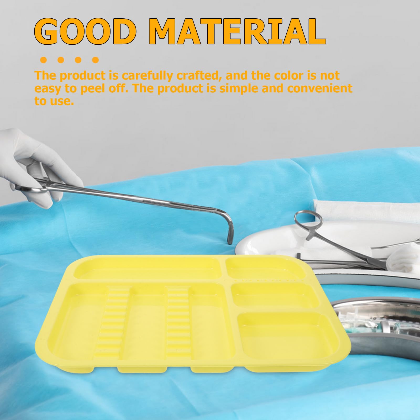 Plateaux Compartimentés Organisateur Polyvalent et Élégant en Plastique Pp Lot de 2 pour Instruments pour Rangement et Conservation