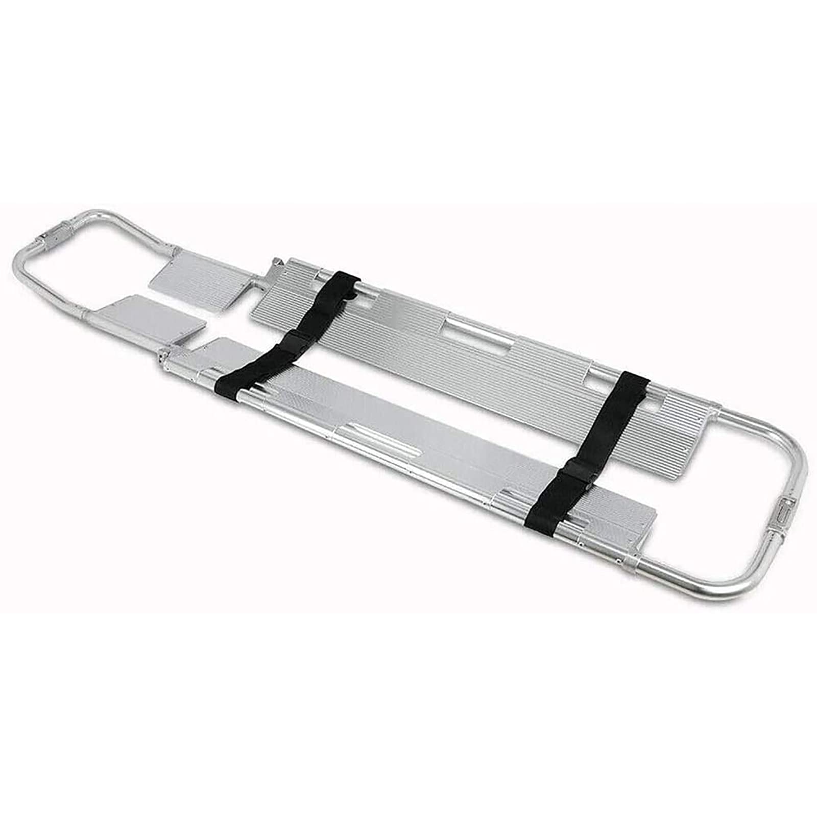 Portable Premiers Soins Brancard, Civière pliable en alliage d'aluminium épaissie, Civière de transport de patient amovible à longueur réglable pour une utilisation hospitalière d'urgence à domicile