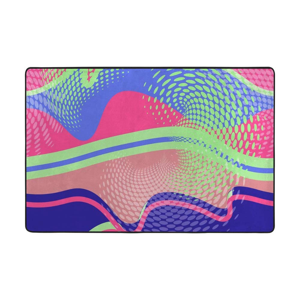 Tapis de salon en velours corail de qualité supérieure 80x58"