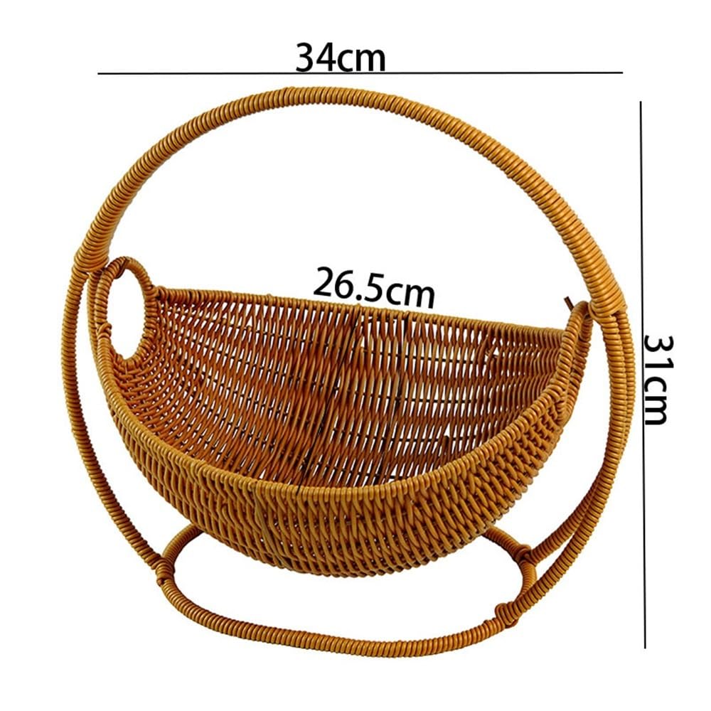 Centro de mesa frutero Cesta de frutas tipo cuna, cestas ratán sintético, cesta almacenamiento for sala estar