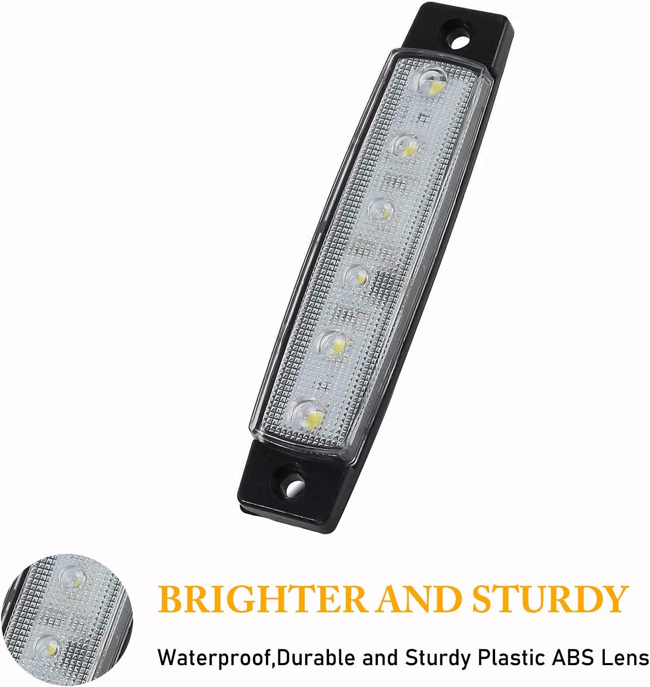 PSEQT LED Boat Interior Lights Marine Courtesy Light Strip Deck Transom Cockpit Navigation Lighting Waterproof for Fishing Pontoon Kayak Yacht Sailboat (White 10Pcs)