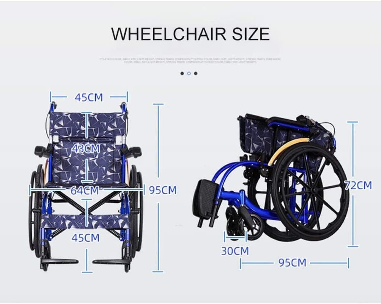 Wózek inwalidzki Handmatige rolstoelen Aluminium transportstoel met afneembare opklapbare armrolstoel Opvouwbare transportrolstoel met handrem wygodne