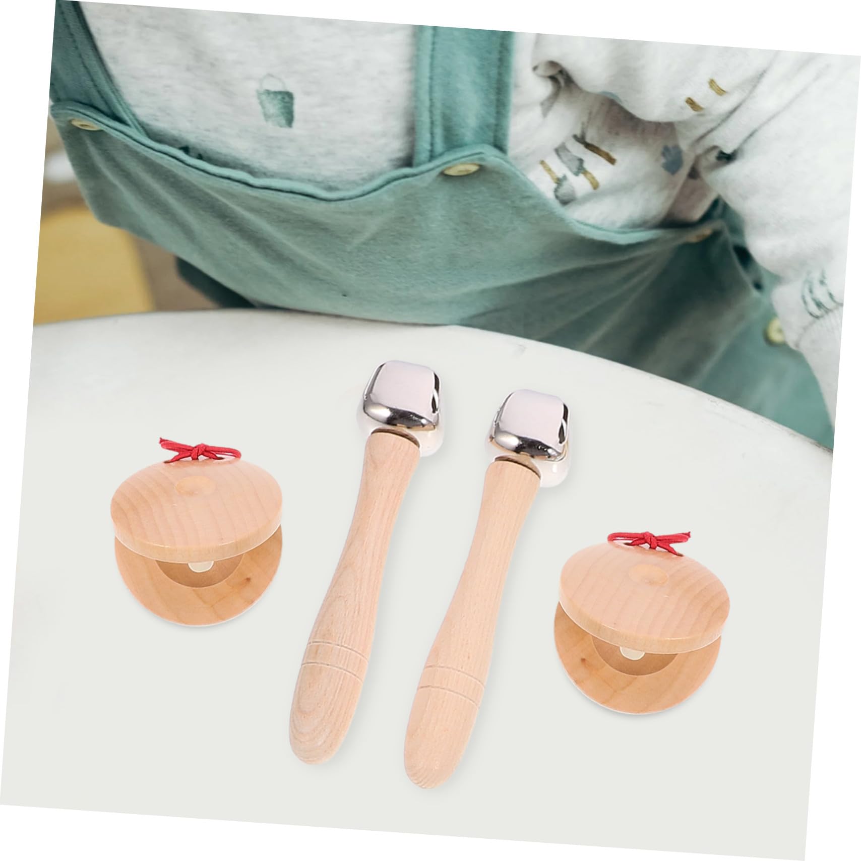 Gatuida Strumenti Musicali Percussione in Legno per Bacchette e Triangolo Giocattoli Educativi Montessori per Ragazzi e Ragazze Sicuri e Resistenti per Sviluppo Musicale e Coordinazione