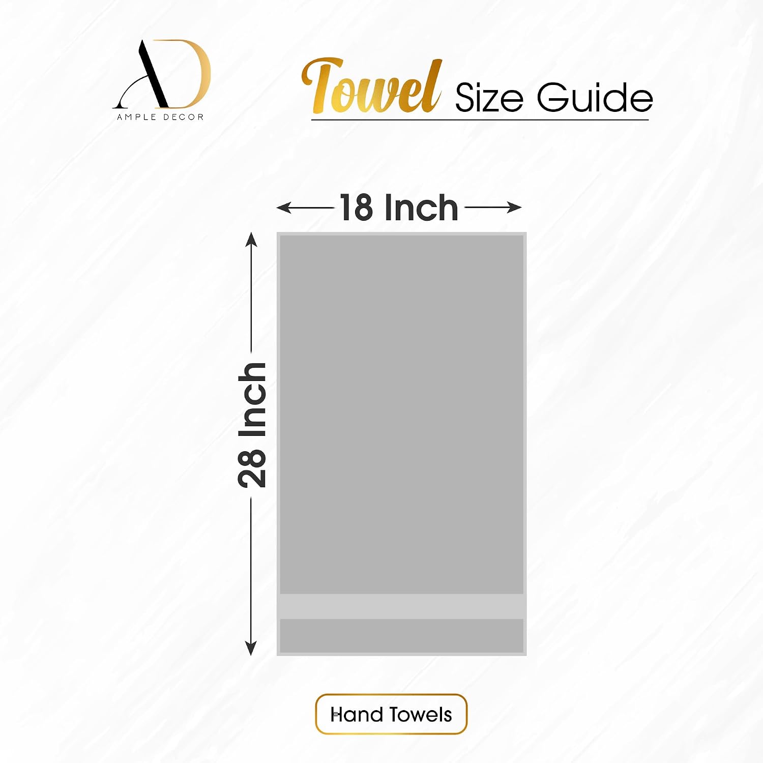 Ample Decor 100% Cotton Hand Towels 18x28 Inches, 600 GSM, Soft & Absorbent, Set of 4, Navy image 4