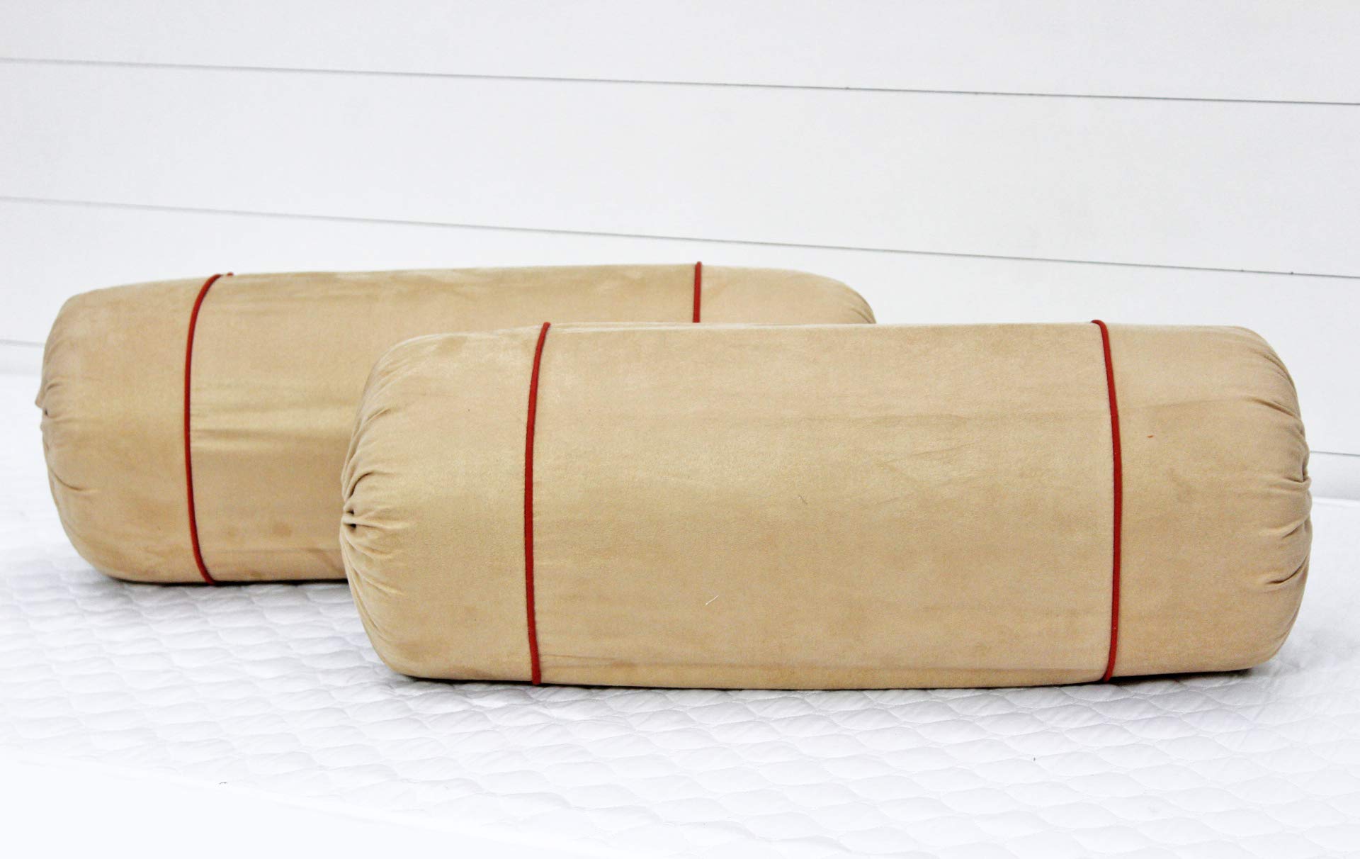 AURAVE Suede 300 TC Bolster Cover (15"x30"_Golden Brown) (B07SKWX7VF) Amazon Price History, Amazon Price Tracker