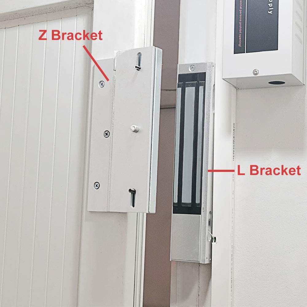 Serratura magnetica elettrica in metallo serratura elettronica 180 kg/350 libbre Forza di tenuta DC12V Modalità di sicurezza di guasto Tipo con staffa Z & L per porta in vetro/legno