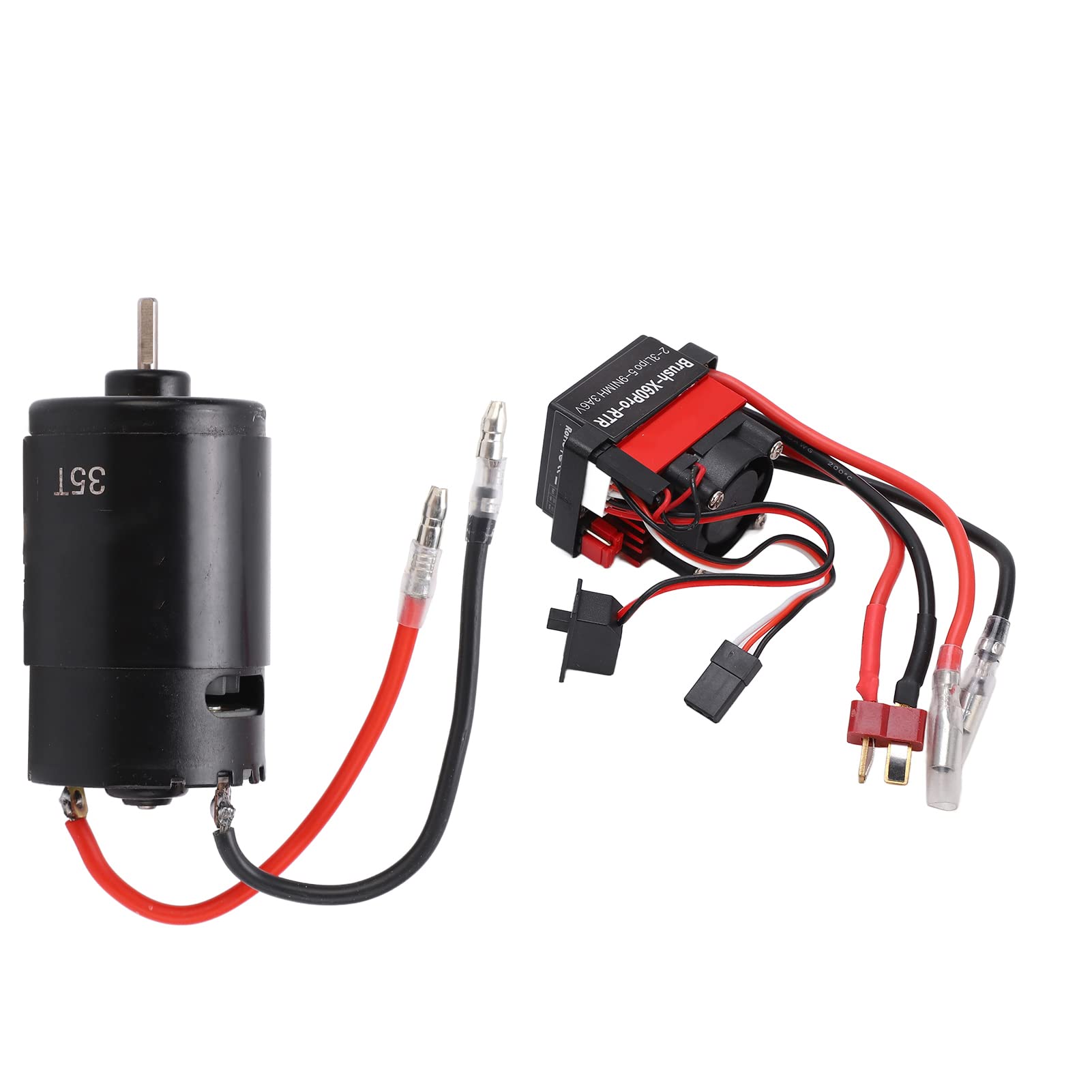 SCX10 1/10 RC Car Brushed Motor Kit 550 35T, 60 A dwukierunkowy ESC, wysoki moment obrotowy, trwała wydajność, łatwa instalacja, obsługa