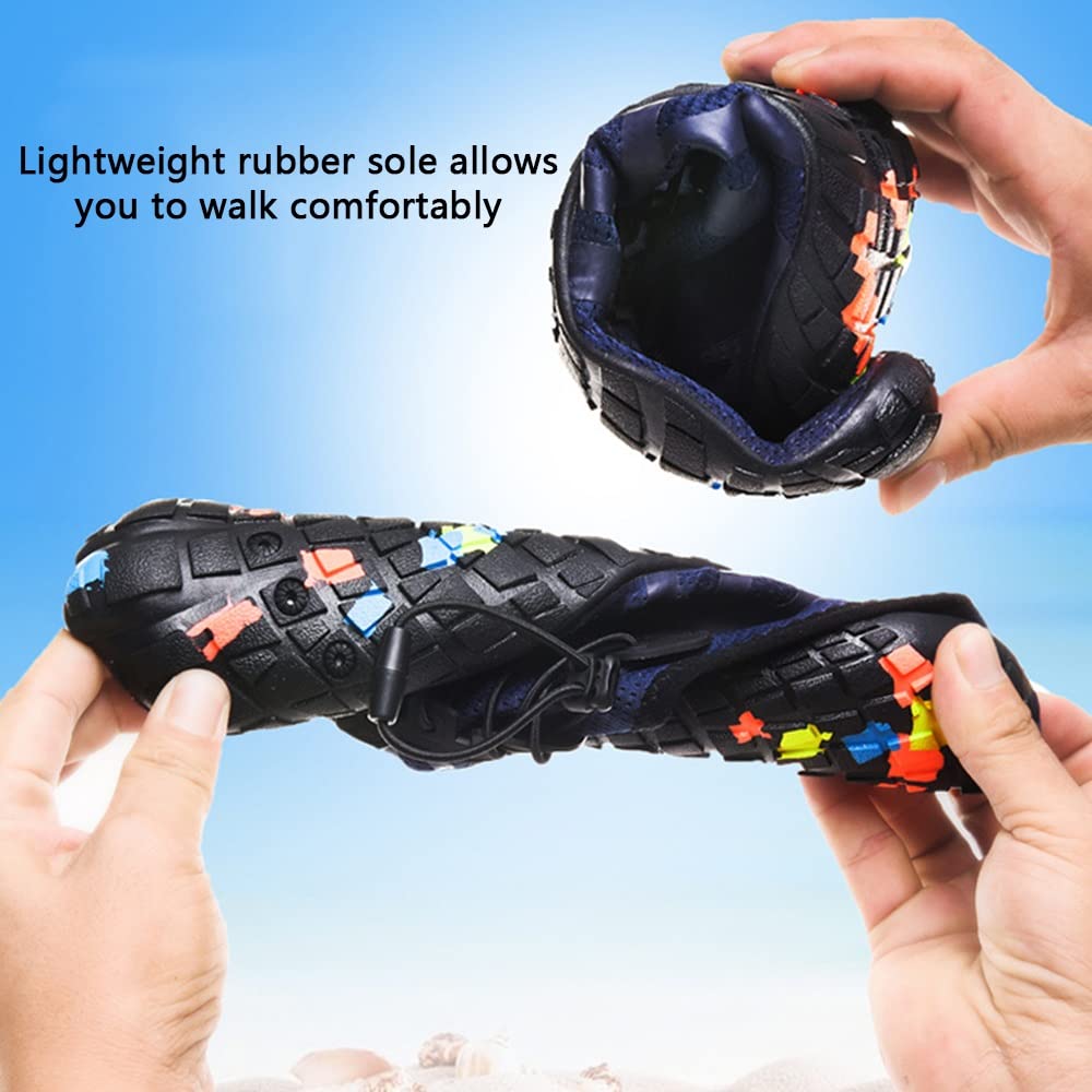 Wygwlg Herren-Wasserschuhe, Barfuß-Schuhe Schnell Trockene Aqua-Schwimmschuhe, Slip-on Soft-Sport Outdoor-Schuhe Für Pool Strand Surfen Wandern Wasser Park Yoga